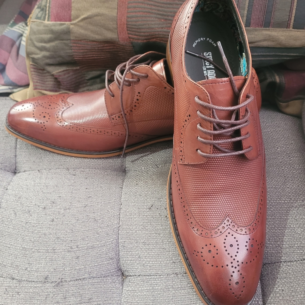 Stacy Adams Men's Brown Wingtip Oxford Dress Shoes